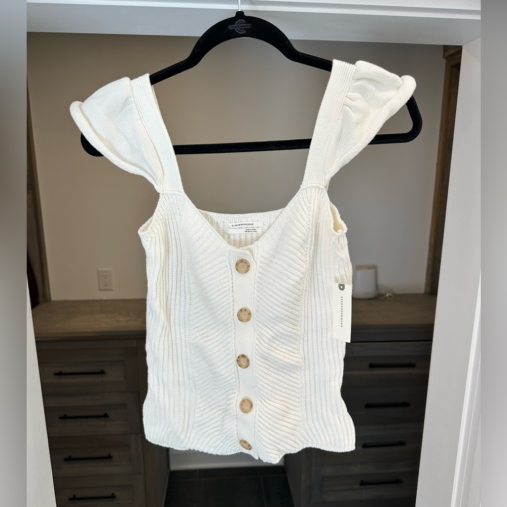 NWT Cream Knit Anthropologie Top - XS